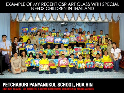 Recent CSR Class with  Special Needs Children in Thailand