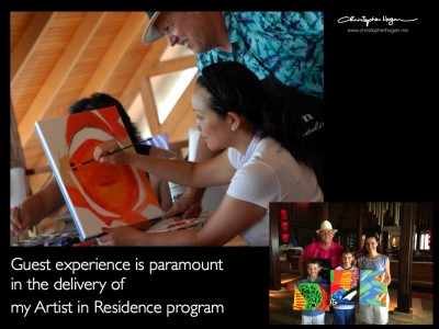 Guest Experience is paramount in the delivery of my Artist in Residence program