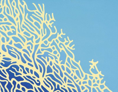 Coral in Blue – Original Artwork – Acrylic on Canvas